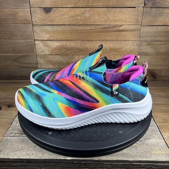 Skechers Stretch Knit 3.0 Ultra Flex Electric Brights Slip On Shoes Womens Sz 6 - Picture 3 of 10